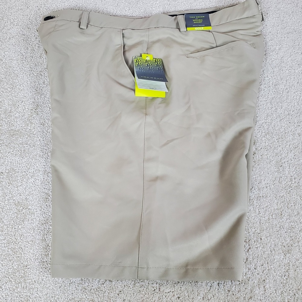 Tek Gear Men's Golf Shorts‎ Size 36 Tan Wicking NWTGS